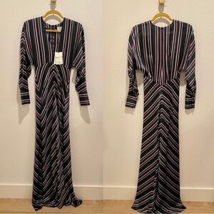NWT Alexis Bevel Striped Maxi Dress
